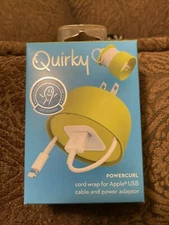 Quirky Powercurl Cord Wrap for Apple USB Cable & Adaptor - Green **NEW IN BOX**