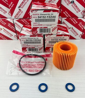 SET OF (3) 04152-YZZA6 TOYOTA COROLLA PRIUS SCION IM OIL FILTER W GASKETS