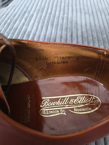 Bowhill & Elliott Brown Formal Shoes Size 8 - Picture 12 of 23