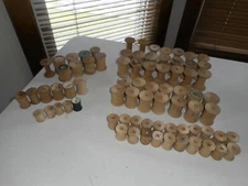 75 Vintage Thread Spools Empty - Misc Sizes - Crafts