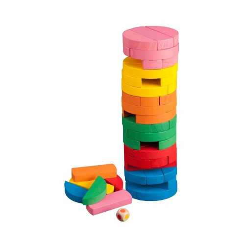 Verflixter Turm - Wackelturm - rund - bunt - 23cm hoch - Bild 5 von 5