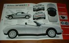 1997 Alfa Romeo Spider Spec Sheet Brochure Photo Info Pamphlet 95-98★★ (For: Alfa Romeo Spider)