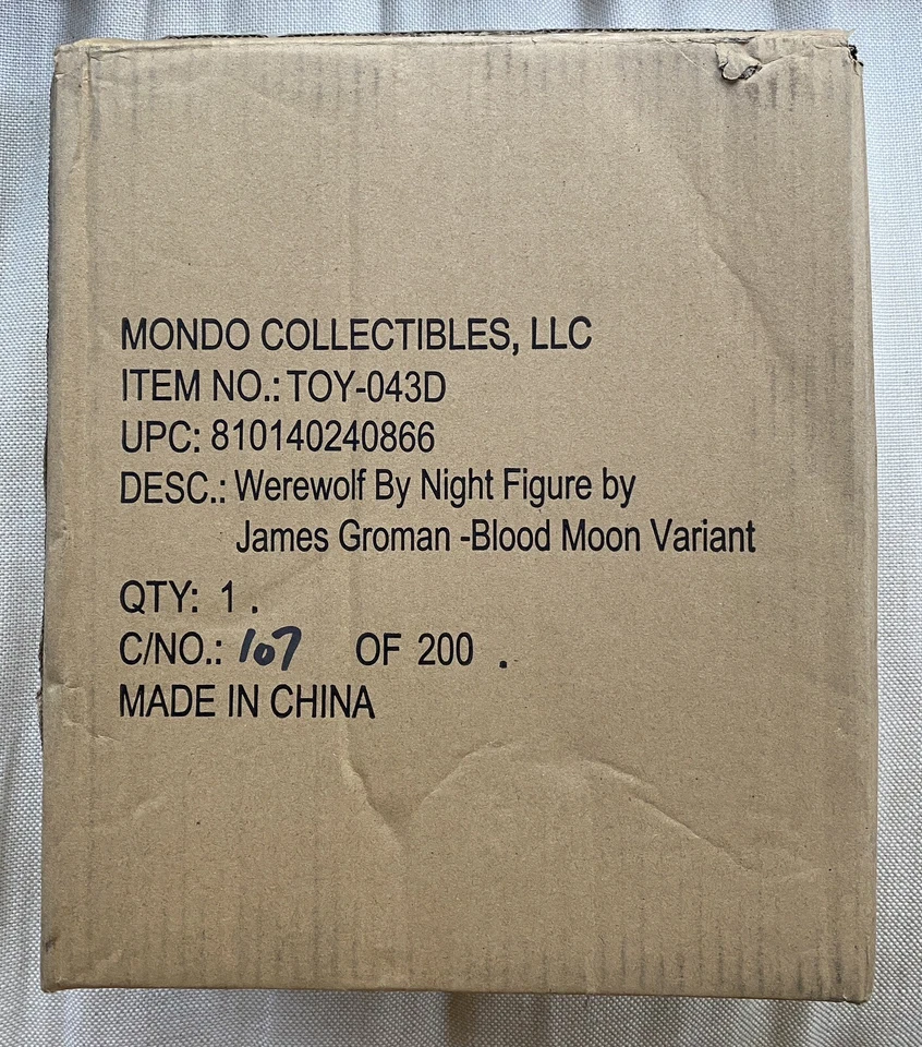 Vinilo suave Mondo Werewolf By Night Blood Moon variante de James Groman LE 200 Foto 4 de 4