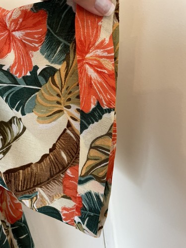 Ripcurl Hawaiian Open Front Shirt Size XS Multicolor Floral beach cover up - Picture 4 of 8