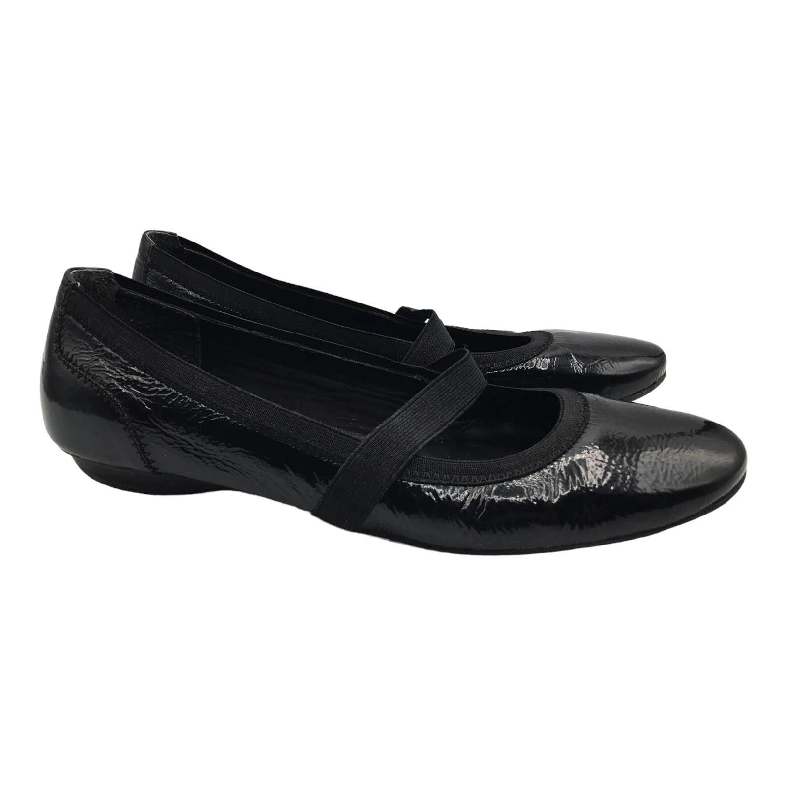 Scarpe da ballo Clarks nere in pelle verniciata taglia 9 5 M