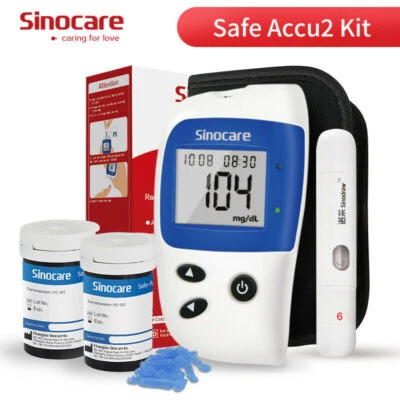 mg/dL Sinocare Diabetischer Zucker Blutzucker Codefree Teststreifen Lanzetten DE