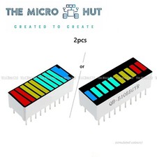 2pcs 10-Segment LED Multicolour Bargraph Bar Display Array Red Yellow Green Blue