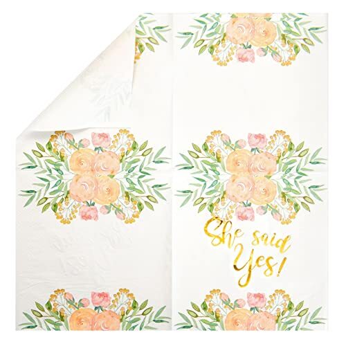 50 Pack She Said Yes Napkins for Engagement Party Bridal Shower Wedding Decor - 第 4/7 張圖片