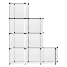 8-Cube Plastic Storage Shelf Cube Storage Organizer DIY Closet Cabinet