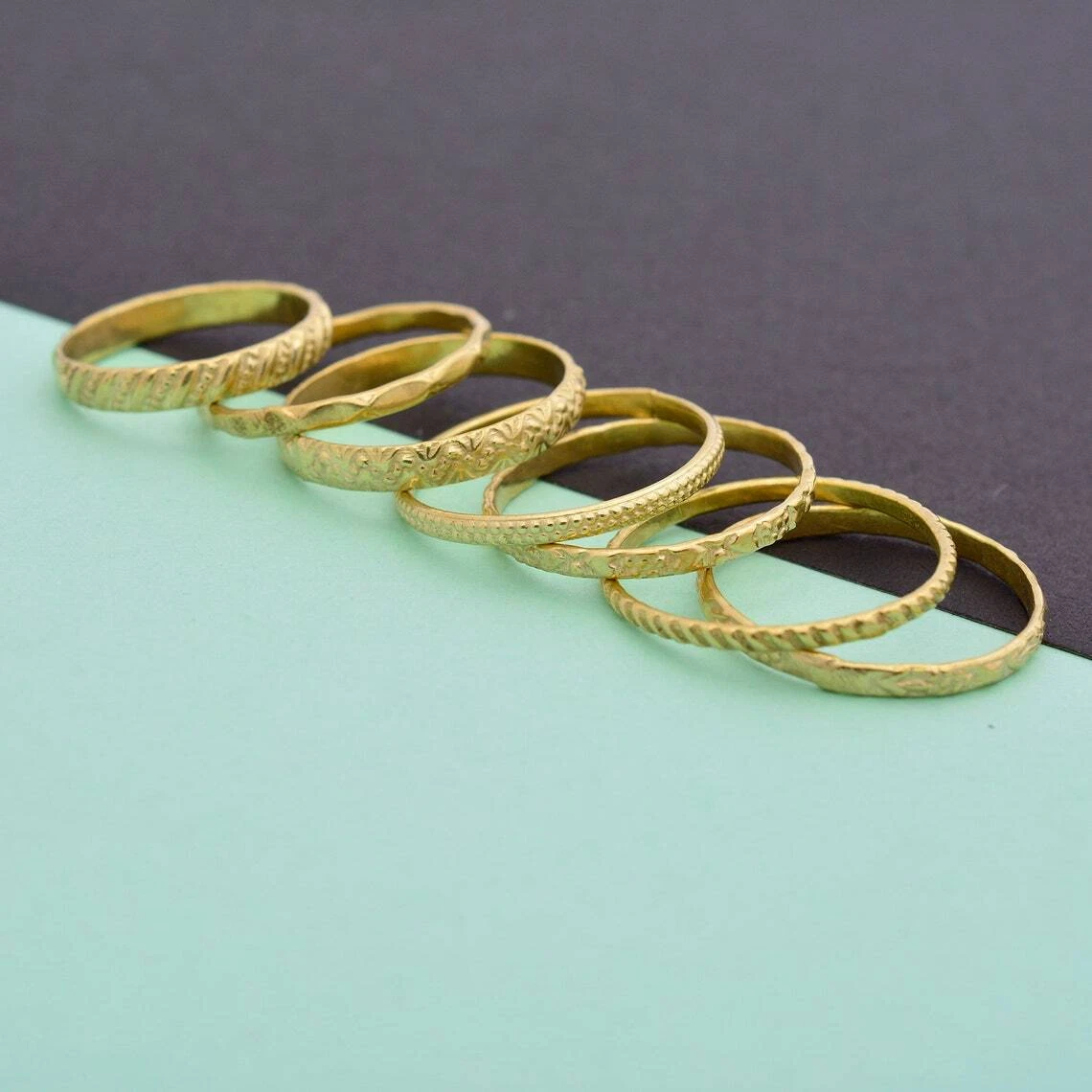 Dainty gold 2024 filled rings
