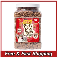 Purina Friskies Natural Cat Treats Party Mix Natural Yums With Real Salmon 20 oz