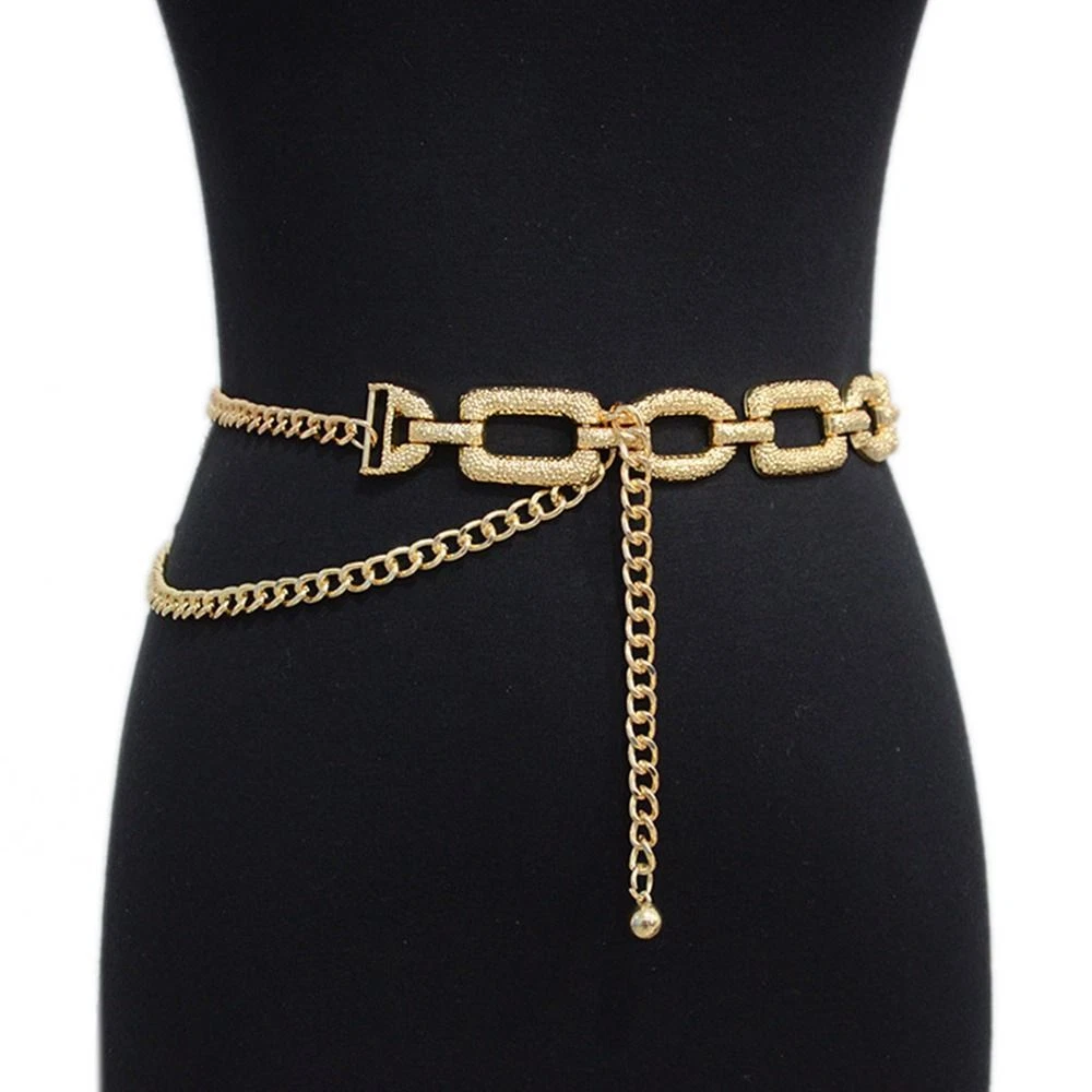 Design Slim Fit Trouser Dress Belts Metal Waistband Waist Strap