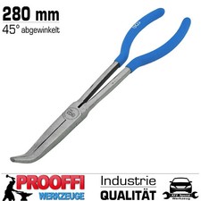 Spitzzange 45° Gebogen Telefonzange Radiozange Flach Rund Zange 280mm Extra Lang
