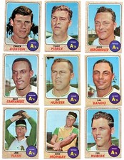 (28) Different 1968 Kansas City Athletics. All Different.