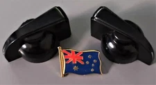 "CHICKEN HEAD" STYLE CONTROL KNOBS, 1 PAIR(2), BLACK,  NEW, FREE POSTAGE