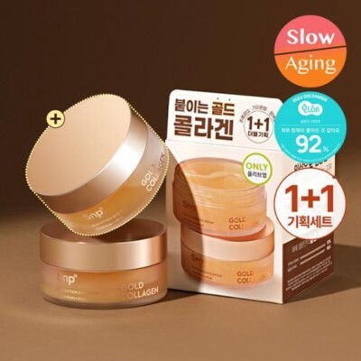 1+1 SNP Gold Collagen Eye Patch 60+60pcs Moisture Elastic Nutrition 24k gold