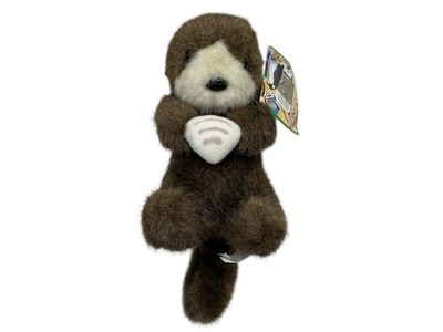 NWT Vtg 90 s K&M International Sea Otter Plush Holding Shell Stuffed Animal
