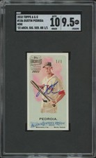 2021 TOPPS ARCHIVES DUSTIN PEDROIA MINT+ GINTER AUTOGRAPH 1/1 SGC 9.5 RED SOX