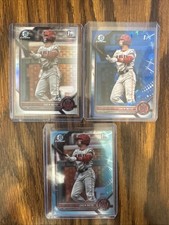 2022 Bowman Draft 1st Chrome Rookie Sky Blue,Refractor & Sapphire  Zach Neto RC