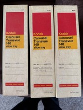 kodak carousel transvue 140 slide tray- lot of 3