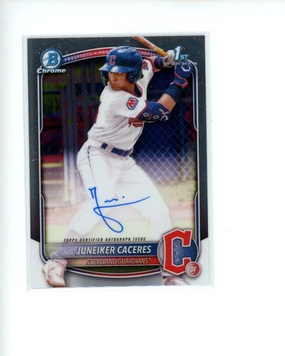 2025 Bowman Chrome Prospect Autograph Auto #CPAJUC Juneiker Caceres 1st