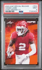 PSA 9 MINT CeeDee Lamb 2020 Leaf Hype #35A Rookie Card Orange #1/1