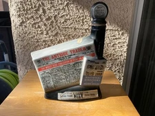 Vintage Jim Beam Whiskey Decanter The Antique Trader Kewanee Illinois 1968