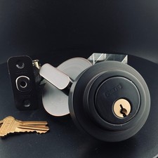 *MODERN ROUND DEADBOLT - OIL RUBBED BRONZE - ...