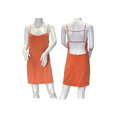 Forever 21 Orange Open Back Summer Sun Dress Medium