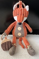 Jellycat Cordy Roy Fox Spiral Activity Stroller Crib Toy Retired Rattle Crinkle