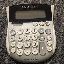 Vintage Texas TI-1795SV Pocket Solar Calculator EUC 8-Digit Desktop - Tested