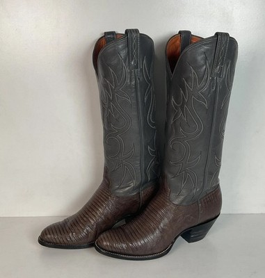 Vintage J. Chisholm Teju Lizard Cowgirl Boots | USA Made | Women s 8 M