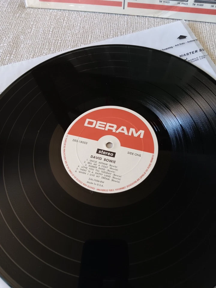 David Bowie David Bowie 1967 Deram Psych Prog Vinyl Record Shrink VG+/NM Stereo - Image 3 of 4