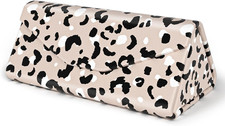 Sunglasses Case, Foldable Glasses Case, Magnetic PU Leather Hard Shell Folding E