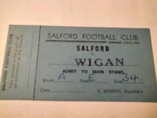 MATCH TICKET SALFORD V WIGAN SEASON 1987/88