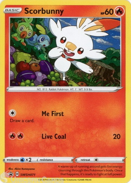 Scorbunny SWSH071 Black Star Promo Mint Pokemon Card
