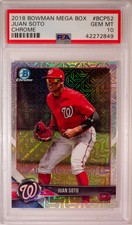 2018 BOWMAN MEGA BOX CHROME #BCP52 JUAN SOTO CHROME PSA 10