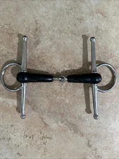 Single Jointed Rubber Full Cheek Snaffle Horse Bit 5”