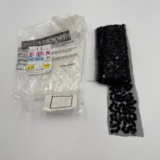Vintage Newport News Black Sequin Belt One Size NOS
