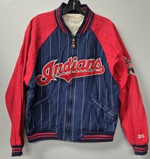 1997 Mirage Cleveland Indians Cheif Wahoo All Star Reversible Jacket Size M