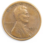 1926-S Fine (F) Lincoln Wheat Penny Cent - San Francisco Mint