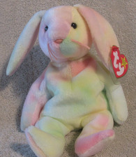 Ty Beanie Baby Hippie the Bunny DOB May 4, 1998 MWMT Free Shipping
