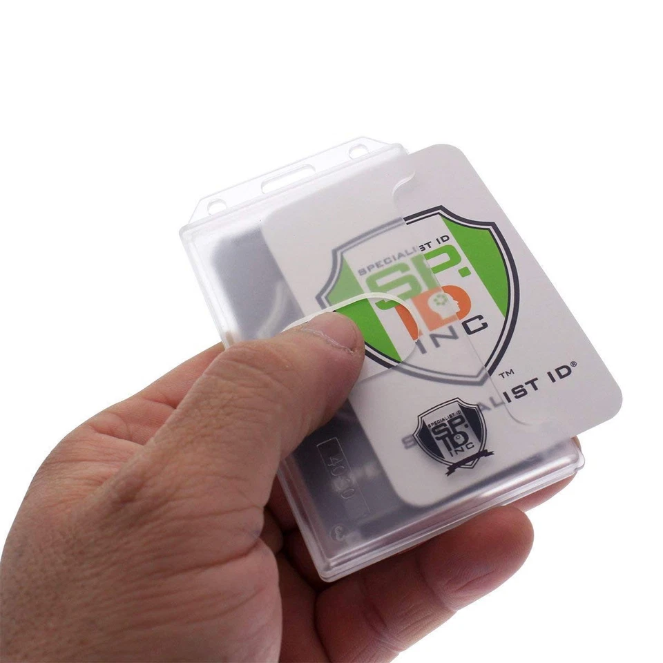 5 Pack - Specialist ID Multiple Card Badge Holder - Vertical Heavy Duty Plastic - Image 4 of 4