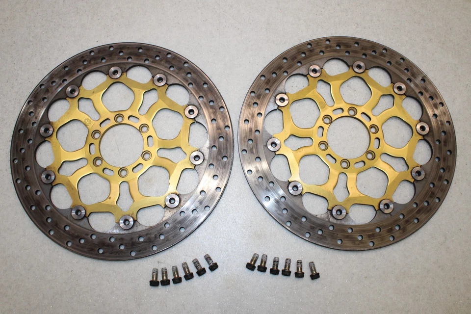 DUCATI 996 998 BREMBO OEM FRONT BRAKE DISCS OEM BOLTS 916 748 996 998 - Image 2 of 2