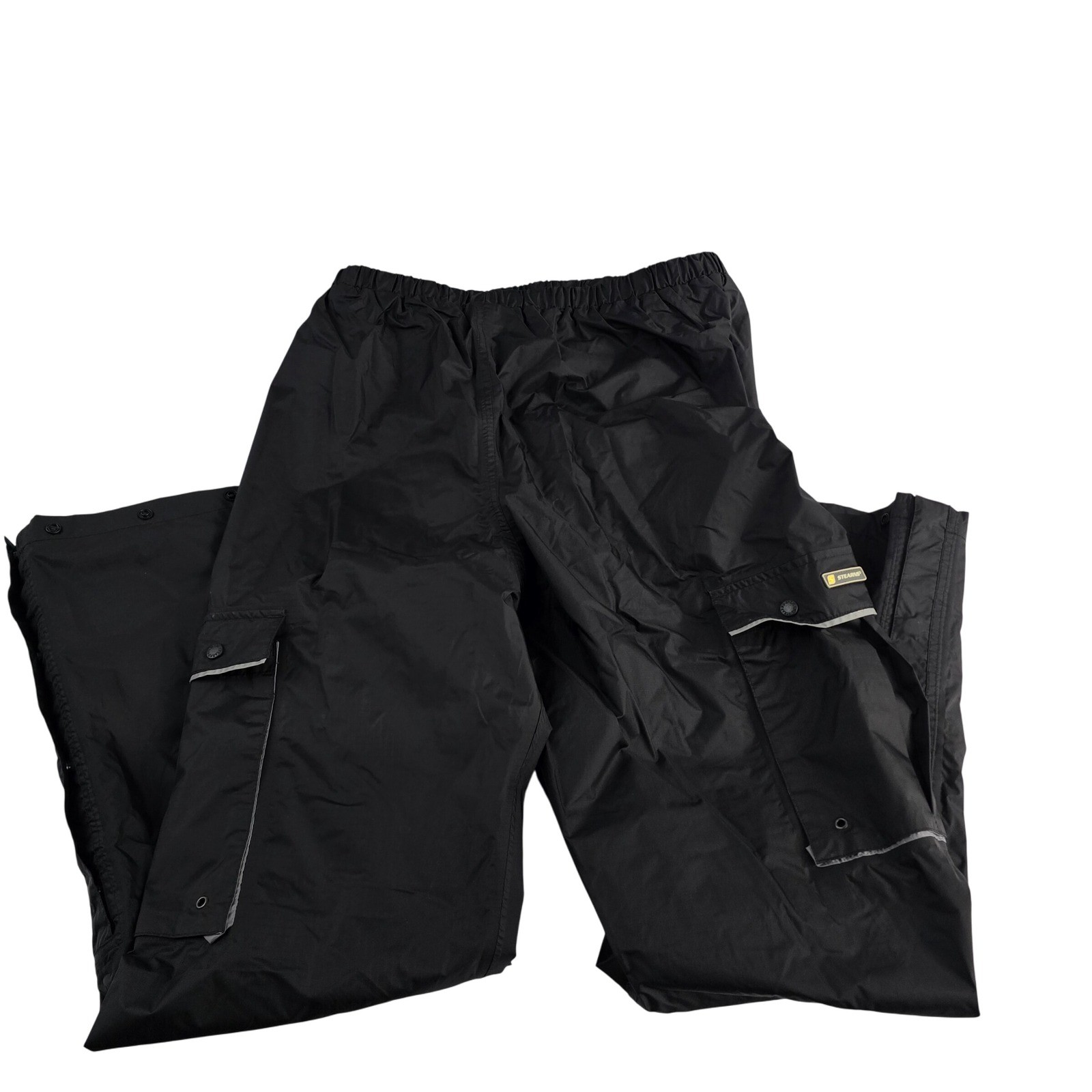 Stearns Dry Wear Black Nylon Waterproof Rain Pants Men's Size Large