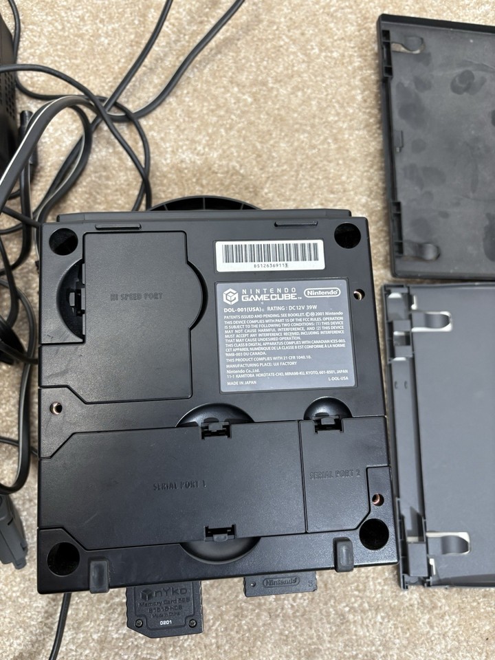 Nintendo GameCube Console Black, Power Cord, AV, Memory Card 2 Games | eBay