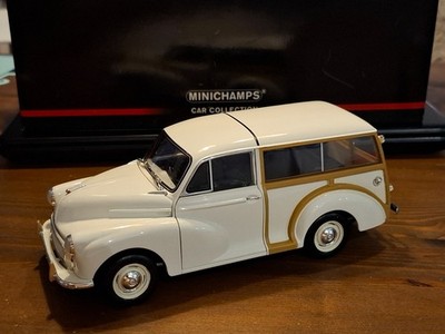 Modellauto 1:18 Morris Minor Traveller, weiß Minichamps   