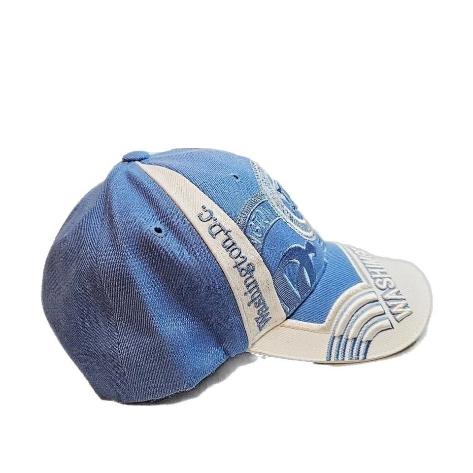 Gorra de béisbol ajustable Washington DC City Hunter negra blanca a cuadros Foto 4 de 4