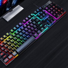 Gaming Usb Luminous Wired Keyboard Floating M...