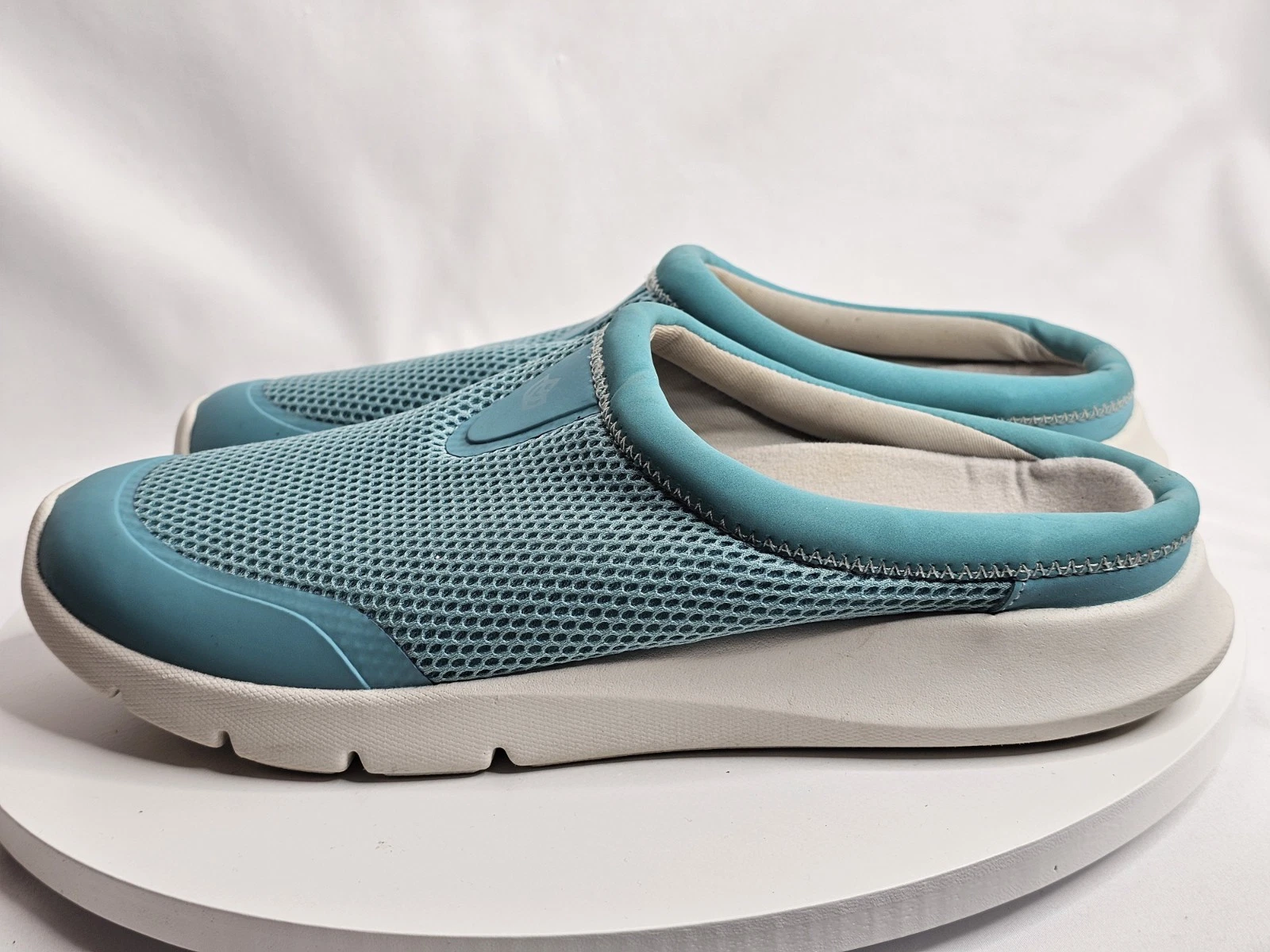 Spenco Bliss Sneaker Mule Womens 10 D Aqua Blue Slip On Casual Comfort Shoes